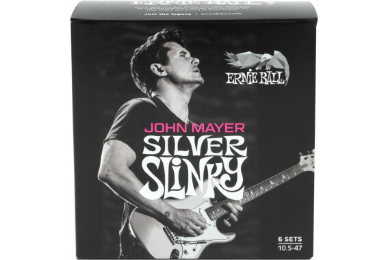 Ernie Ball 3817 John Mayer Silver Slinky 6er Pack image 1