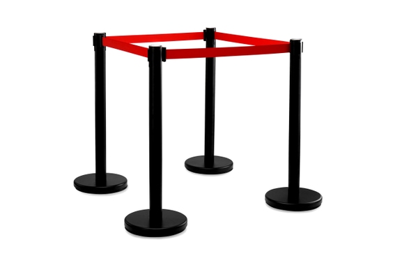 Stagecaptain PLS-200B Absperrständer Personenleitsystem schwarz 4x-SET  - Retoure (Verpackungsschaden) image 1