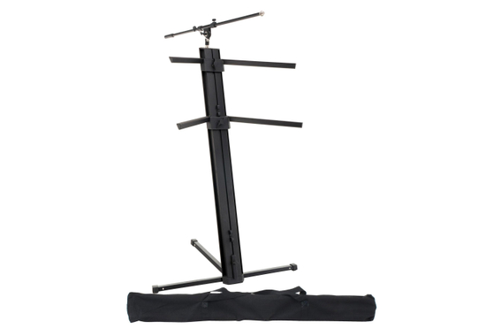 Classic Cantabile Keyboard Stand KS-100 Black Including Microphone Stand and Carrying Bag image 1