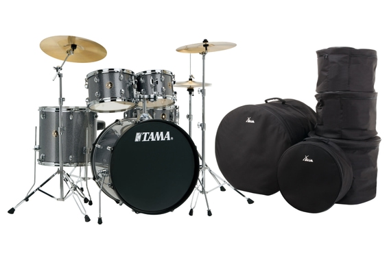 Tama RM50YH6-GXS Rhythm Mate Drumkit Galaxy Silver Set inkl. Taschen image 1