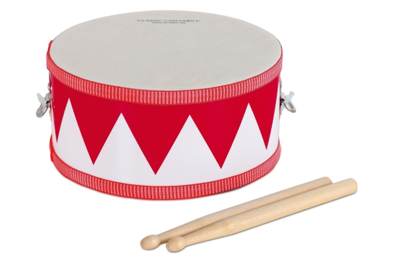 Classic Cantabile tambour pour enfants 8" blanc/rouge image 1