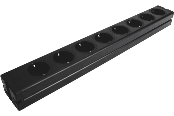 Eurolite Steckdosenleiste 8-fach Alu Schwarz image 1