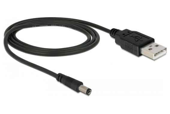 Delock Kabel USB Typ A auf DC 5,5 x 2,1 mm Hohlstecker 1 m image 1