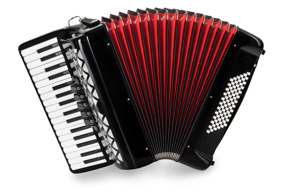 Classic Cantabile 72 bass accordion "Secondo V" black image 1
