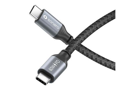 Sonero Cavo USB-C a USB-C 60W Grigio/Nero 0,5 m image 1