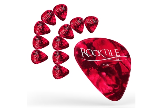 Rocktile Red Pick/plectros 12x Pack thin image 1