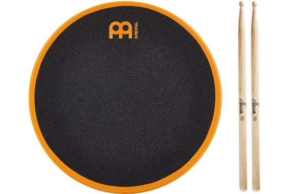 Meinl MMP12OR Marshmallow Practice Pad 12" Orange Sticks Set image 1