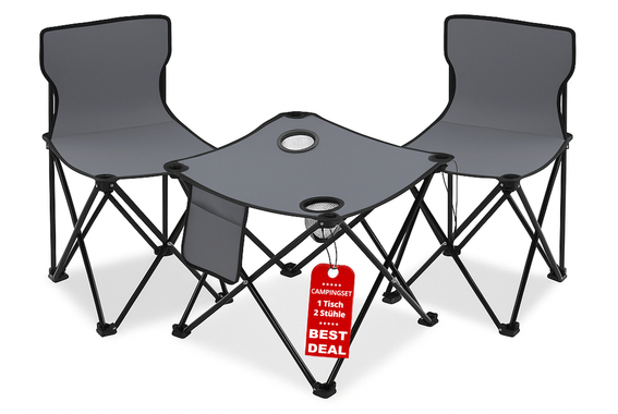 Stagecaptain CS-4547 GY Campingtisch-Set klein Grau image 1