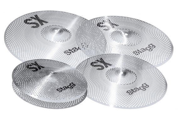 Stagg SXM Silent Practice Cymbal Set image 1