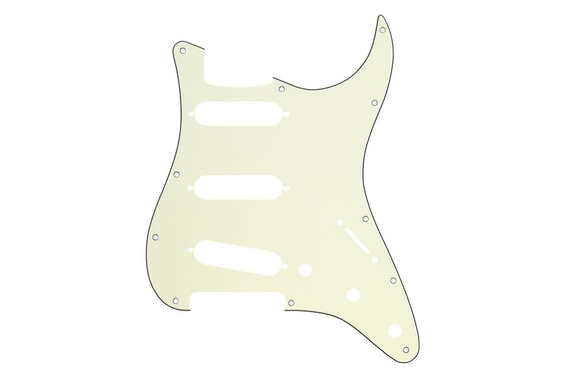 Fender Pickguard Strat SSS 3-ply Mint Green image 1
