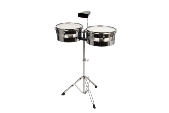 XDrum Timbales Set - 33 and 35.6 cm (13 and 14 Inches) Including Cowbell image 1