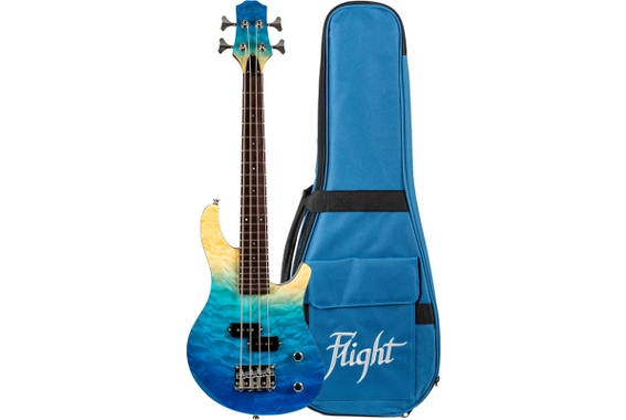 Flight Mini Bass (TBL) Solid Body Transparent Blue image 1
