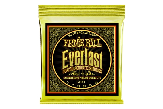 Ernie Ball 2558 Everlast Light Coated 80/20 Bronze image 1