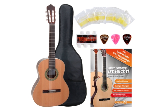 Antonio Calida GC201S 3/4 Classical Guitar Starter Set incl. 5-piece accessory set image 1