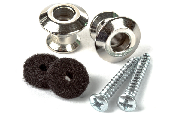 Dunlop Straplok Dual Design Button Set Nickel image 1