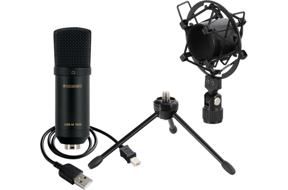 McGrey USB-M 1000 BK Microphone à condensateur pour podcast image 1