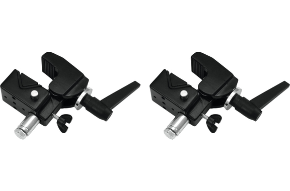 Eurolite TH-2SC Quick-Lock Hooks 2-Pack Black image 1