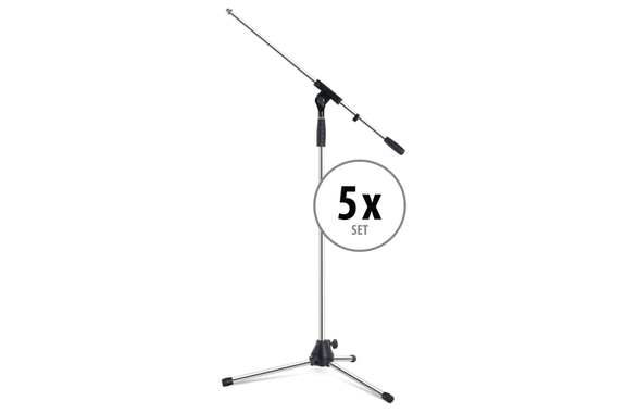 Pronomic Supporto Microfono MS-25C Pro Cromato Set da 5 image 1