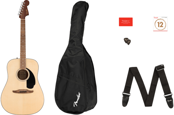 Fender California Standard Redondo Spruce Top Natural Pack  image 1