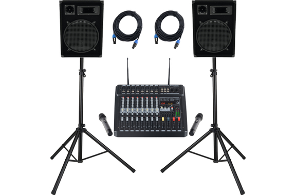 Omnitronic DX-1222 / Pronomic Powermixer 800 3-Way PA Set image 1