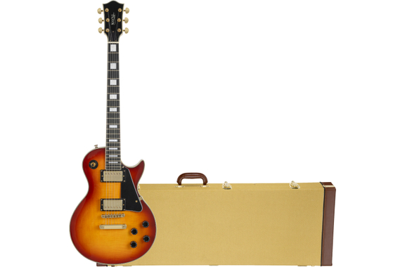 Rocktile Pro L-200OHB Guitarra Eléctrica Orange Honey Burst Set con Estuche Rígido image 1