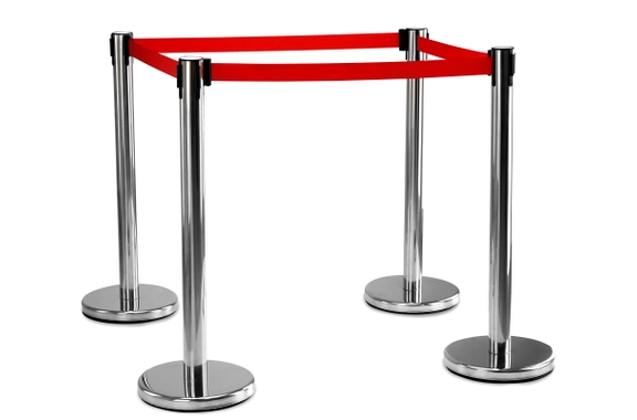 Stagecaptain PLS-200S Poteaux de Séparation Système de Guidage Argent 4x-SET image 1