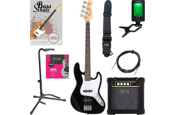 Rocktile Fatboy II BK E-Bass Black Starter Set image 1