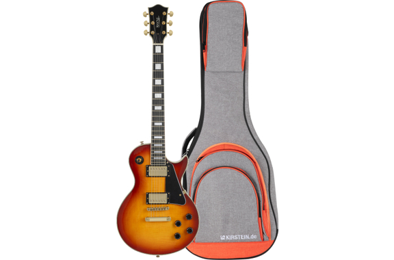 Rocktile Pro L-200OHB Guitare Électrique Orange Honey Burst Set avec Housse image 1