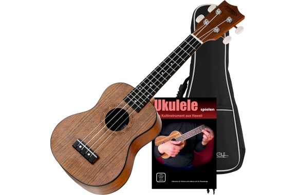 Classic Cantabile Ukulele Soprano Noce Set incl. Libro Didattico e Borsa image 1
