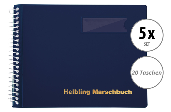 Helbling BMB20 Marschbuch blau 20 Taschen 5x Set image 1