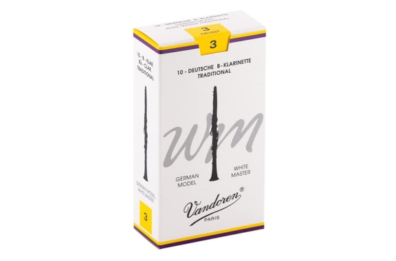 Vandoren White Master WM Traditional Anches Pour Clarinette Sib (3) Pack De 10 image 1