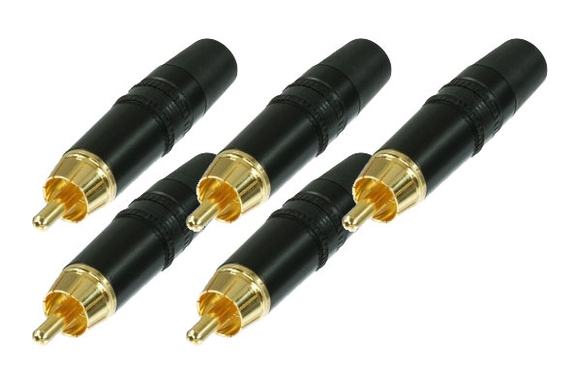 Neutrik Rean NYS373-0 Cinch Stecker schwarz 5er Pack image 1