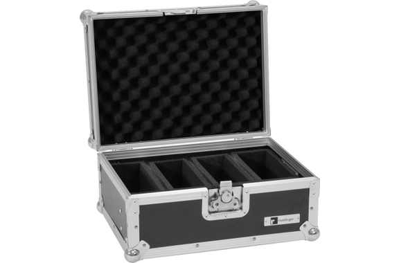 Roadinger Flightcase EC-4AC 4x AKKU Flat Light image 1