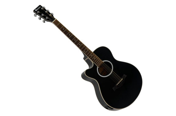 Dimavery AW-400 Guitare Western Gaucher Noire image 1