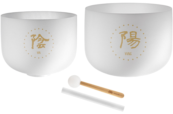Meinl Sonic Energy TCM Crystal Singing Bowl Yin & Yang Set image 1