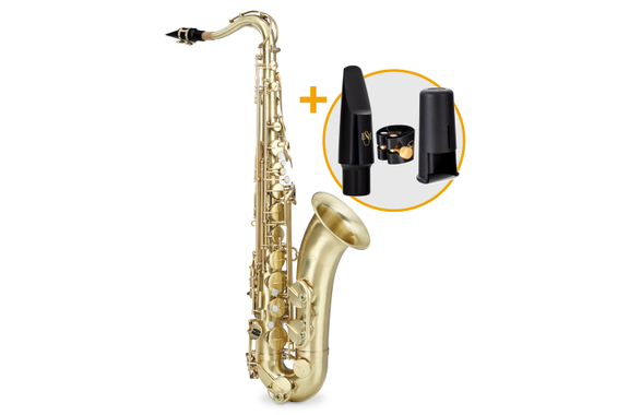 Classic Cantabile TS-450 Brushed Saxophone Ténor Sib ESM Set image 1