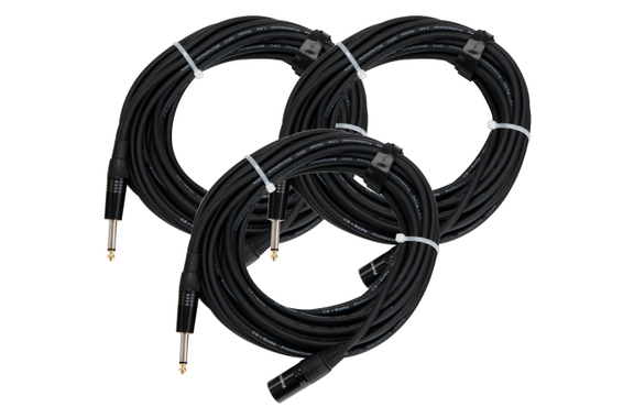 Pronomic Stage JMXM-10 Câble Audio Mono Jack/XLR 10m Noir Lot de 3 image 1