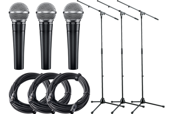Shure SM 58-LCE Micrófono Set de 3 image 1