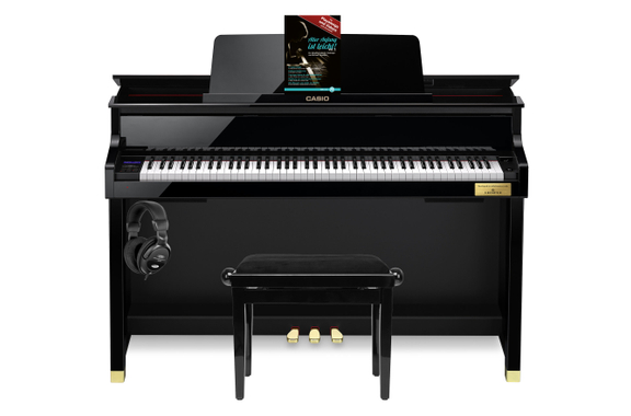 Casio GP-510 Celviano Hybrid Digitalpiano schwarz Hochglanz Set image 1