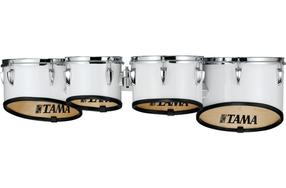 Tama R8023TK-SGW Starlight Marching Quad Tenor Drums Sugar White image 1