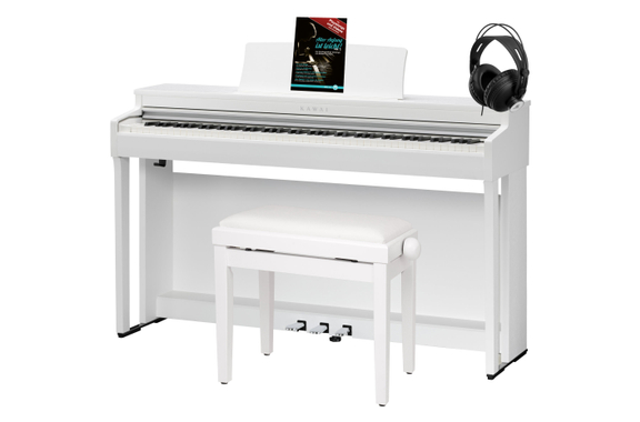 Kawai CN 201 W Digitalpiano Premium Weiß satiniert Set image 1