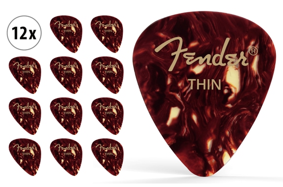 Fender 351 Médiators Thin Pack de 12 image 1