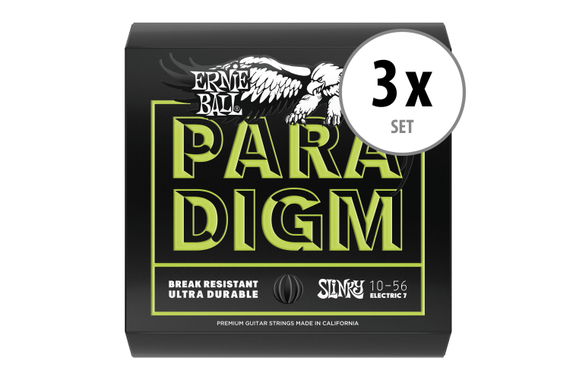 Ernie Ball 2028 Paradigm Regular Slinky 7-String 3x Set image 1