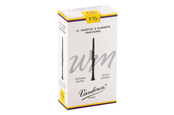 Vandoren White Master WM Traditional Anches Pour Clarinette Sib (1,5) Pack De 10 image 1