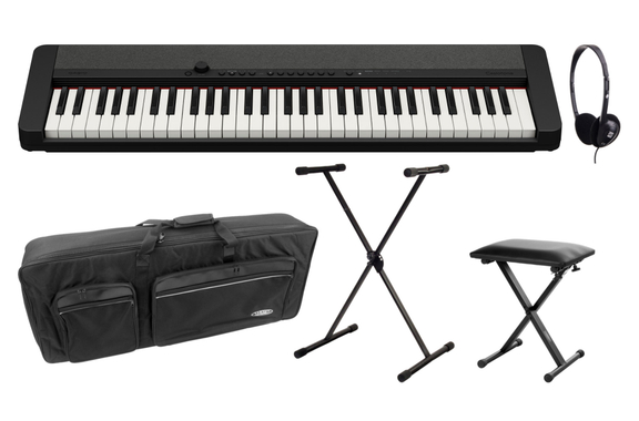 Casio CT-S1BK Casiotone Keyboard Schwarz Deluxe Set image 1