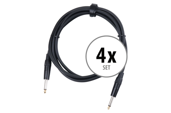 Pronomic Stage BOXJ1-2.5 Luidsprekerkabel Jack 2,5 m 4-delige set image 1