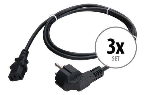 Pronomic EUIEC-1.5 IEC Power Cable 1.5m 3x SET image 1