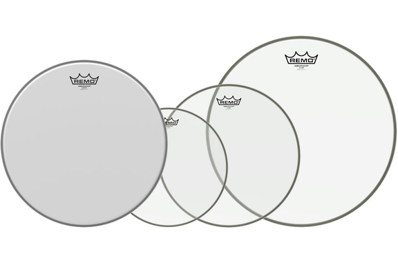 Remo 10" 12" 16" Ambassador Clear Set PLUS 14" Coated image 1