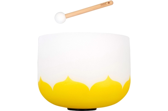 Cuenco de Cristal Sela SECLU12E Lotus 12" Nota E (432 Hz) Amarillo image 1