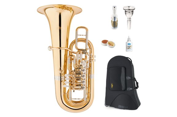 Lechgold FT-20/6GL Tuba en Fa en Laiton Doré Laqué Set Deluxe image 1